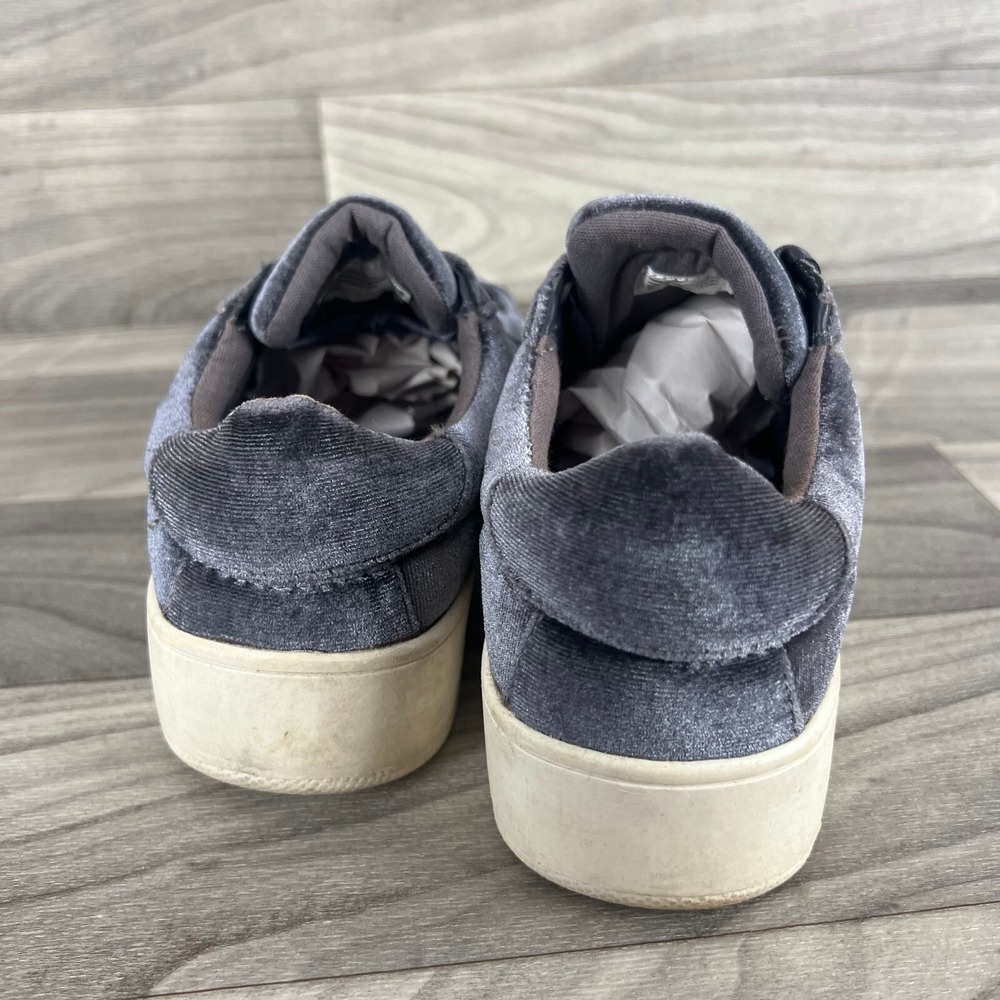 Big Buddha Sneakers Womens 9 Gray Velvet Lace Up Flat Heel Casual Skater‎ - Picture 6 of 11